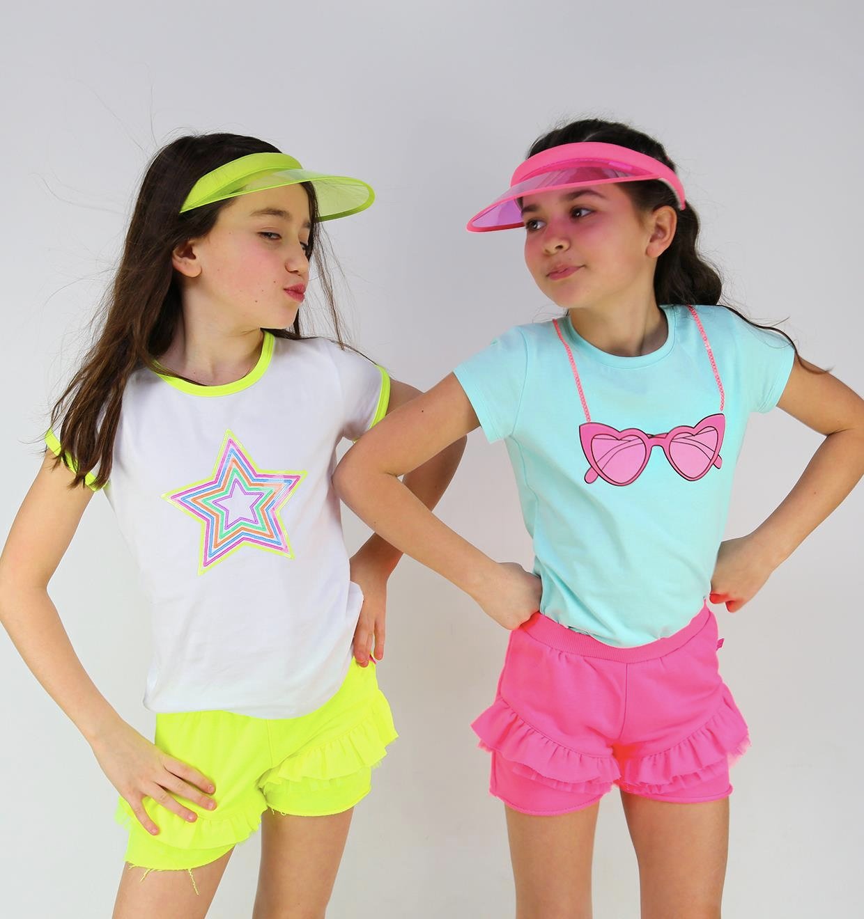 Neon Pink Ruffle Şort
