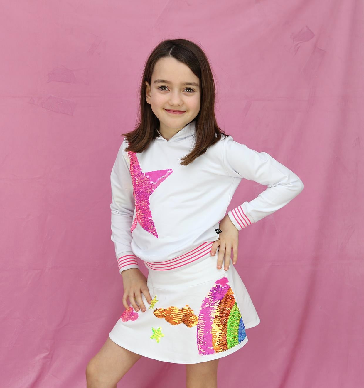 Neon Star Kapüşonlu Sweat