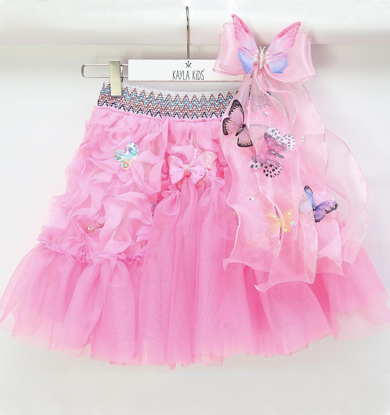 Pembe Kelebekli Fiyonk Toka
