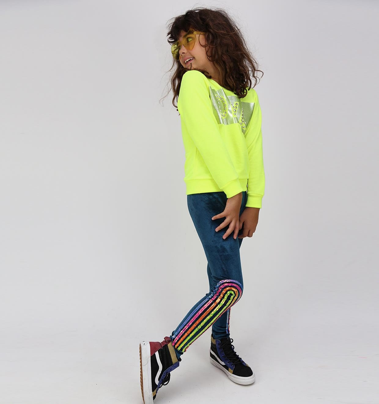 Rainbow Kadife Tayt