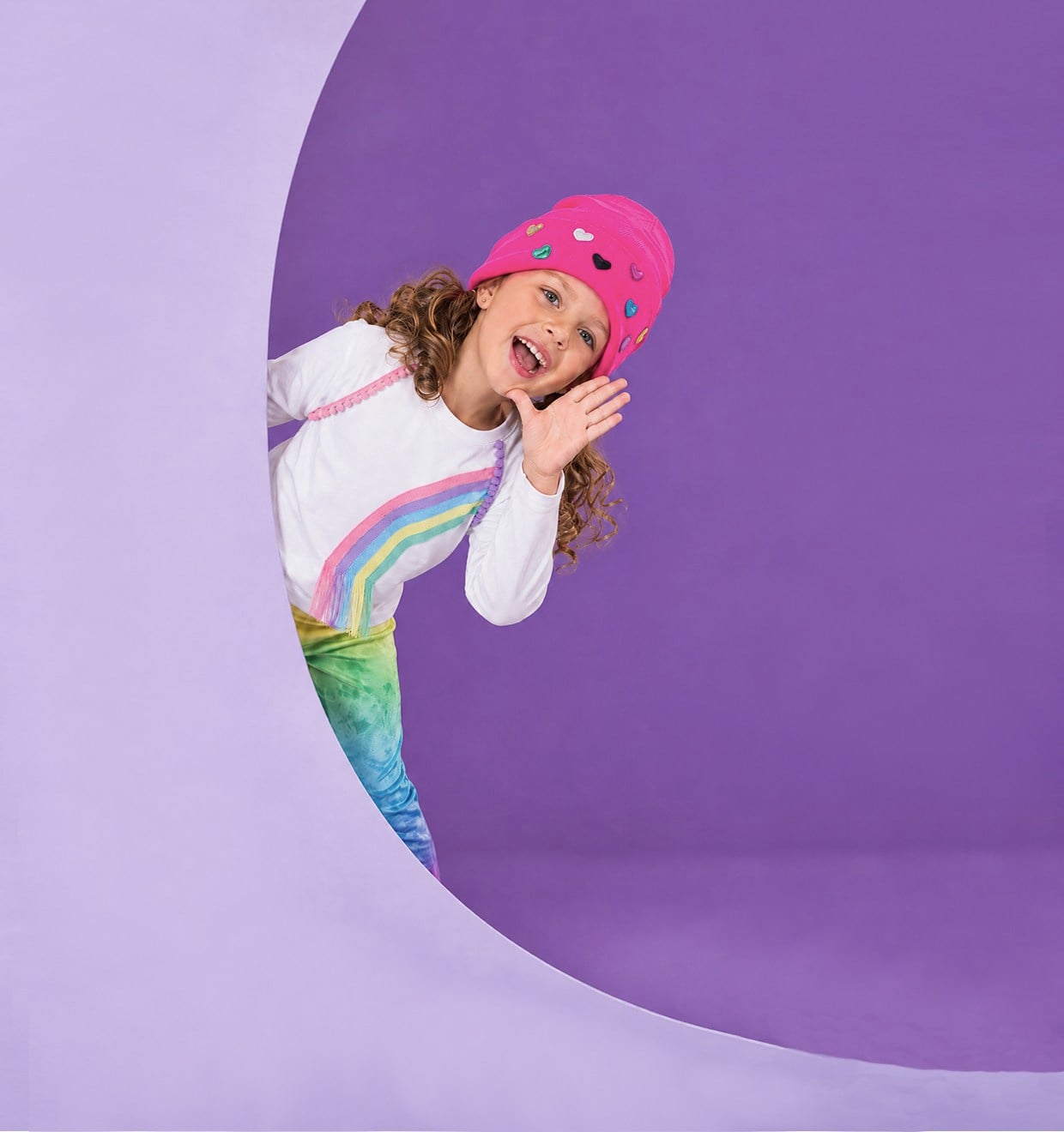 Rainbow Pompom T-shirt