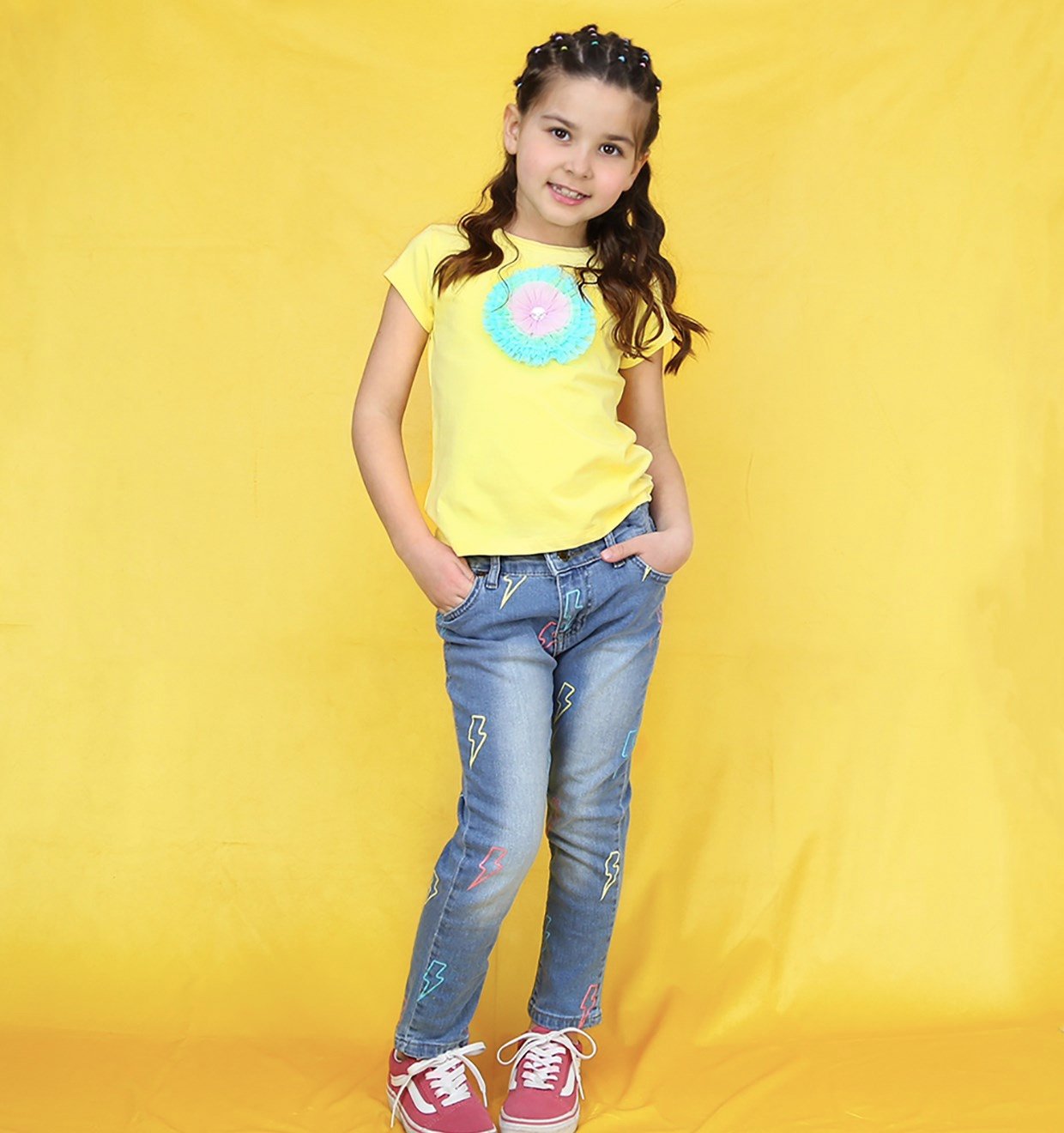 Slash Printed Jeans