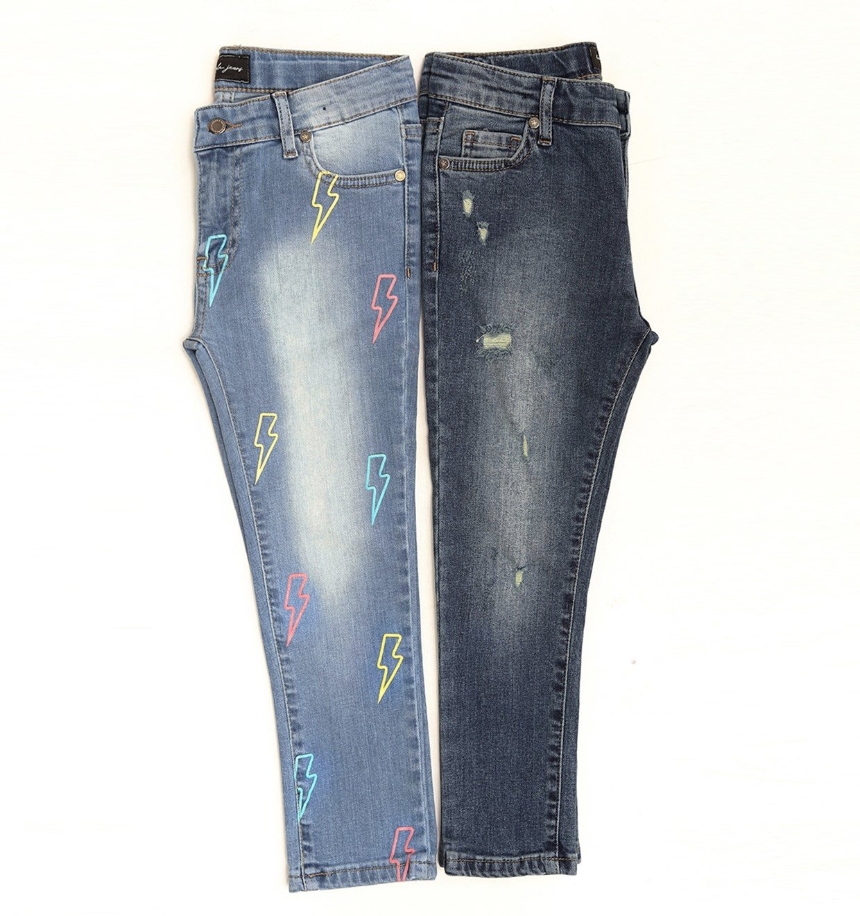 Slash Printed Jeans