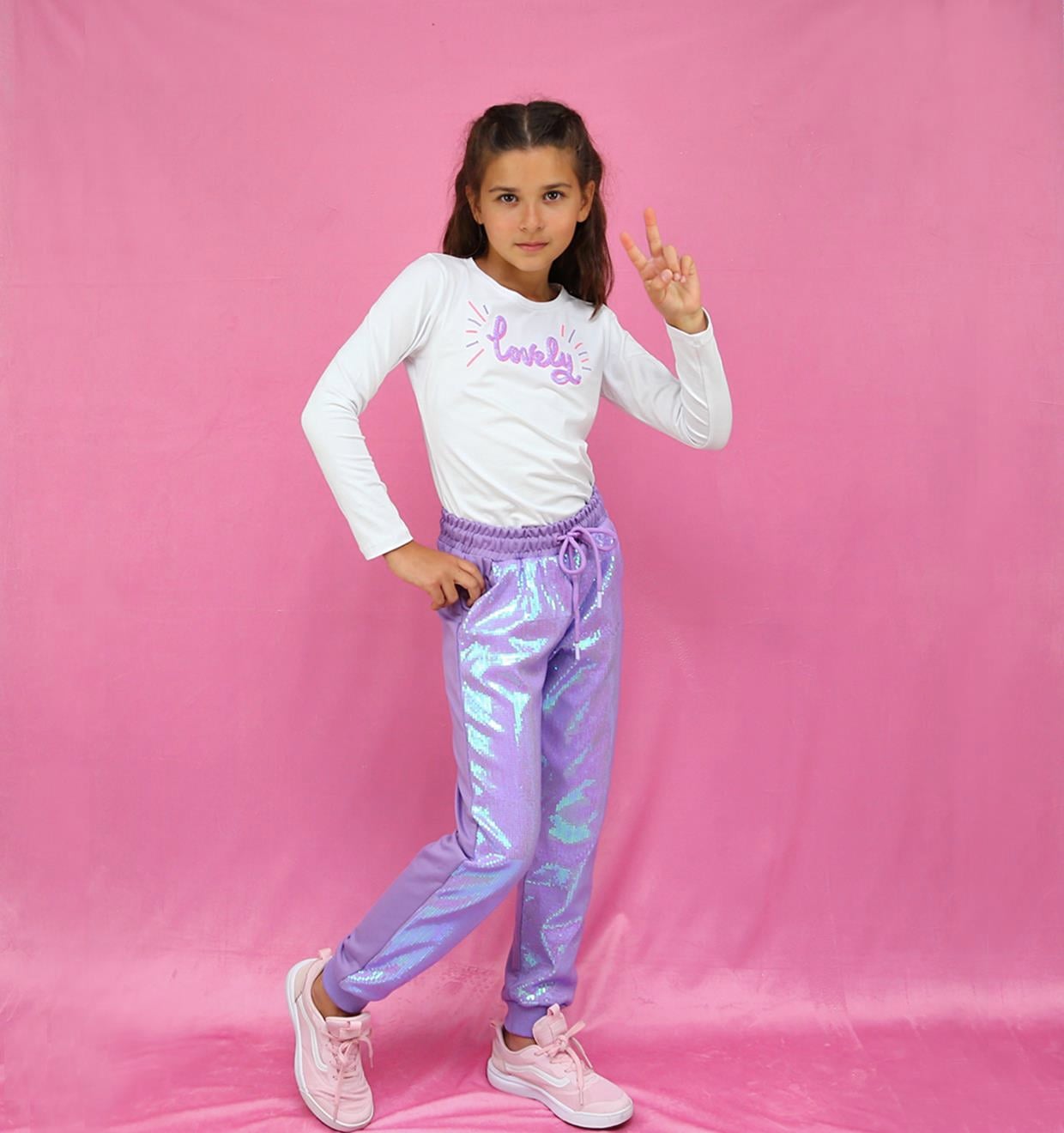 Sparkling Sequins Jogger Pantolon