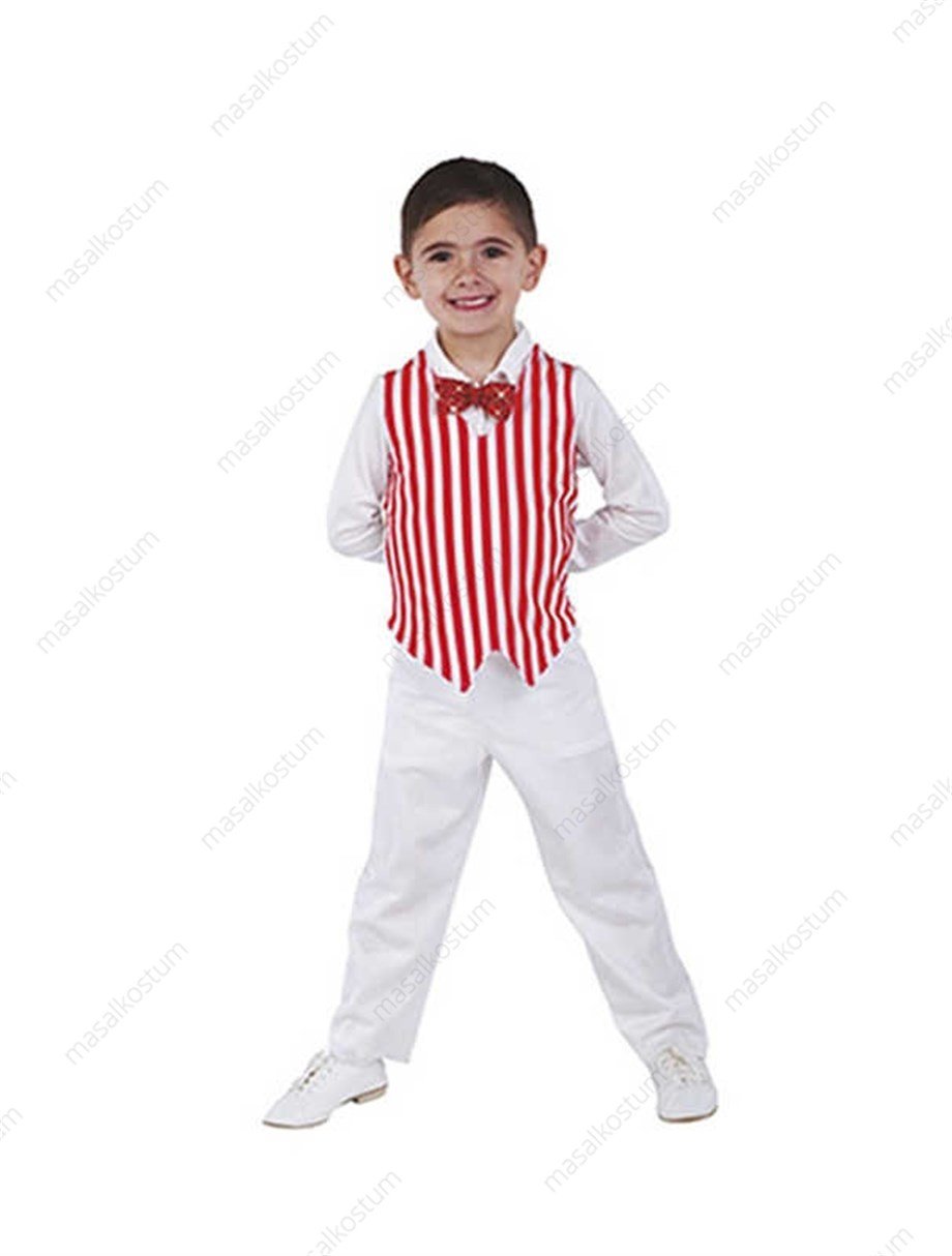 Çizgili Erkek Çocuk Dans Kostümü