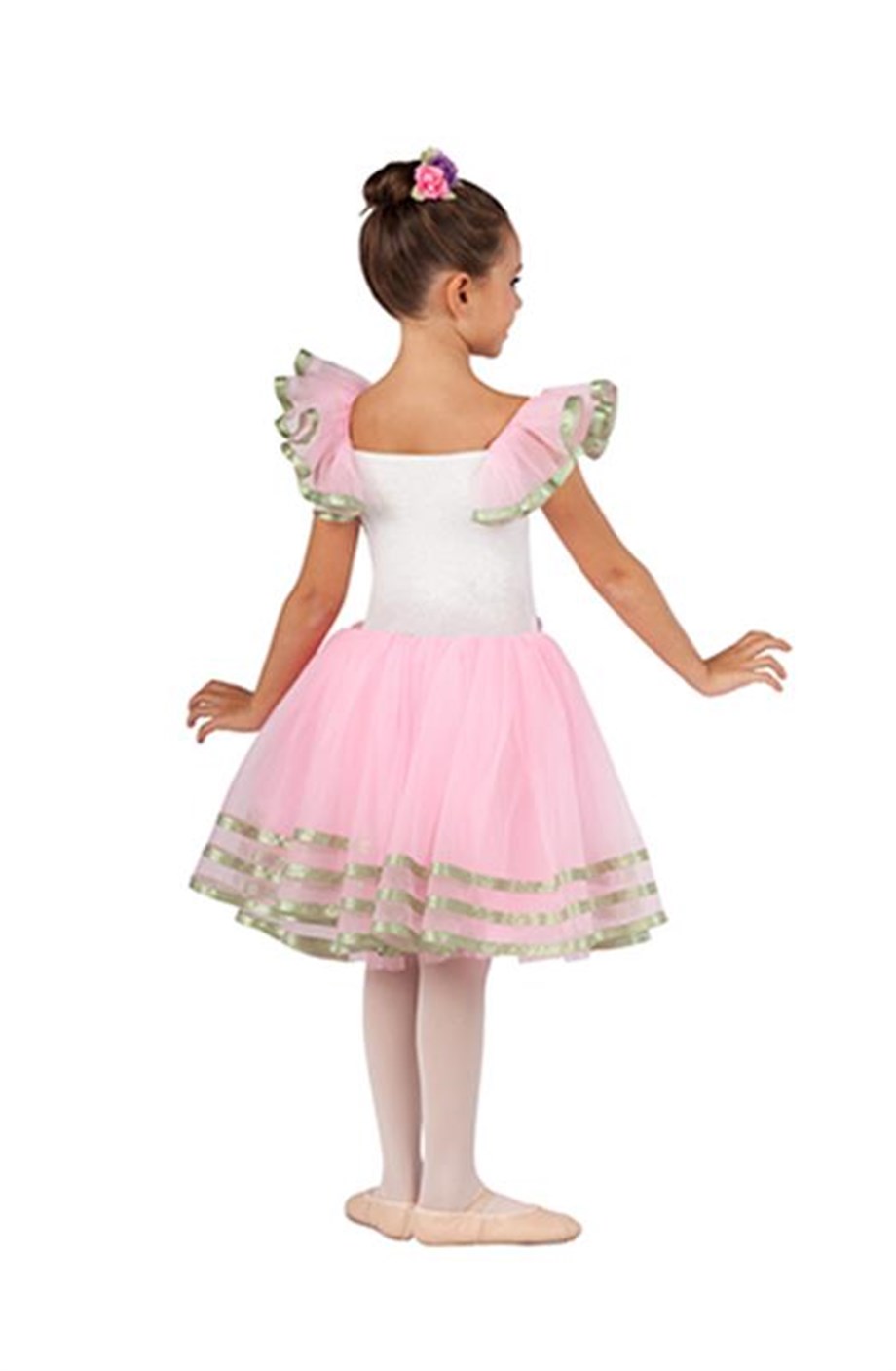 Fırfır Kollu Bale Dans Uzun Tütü Kostümü