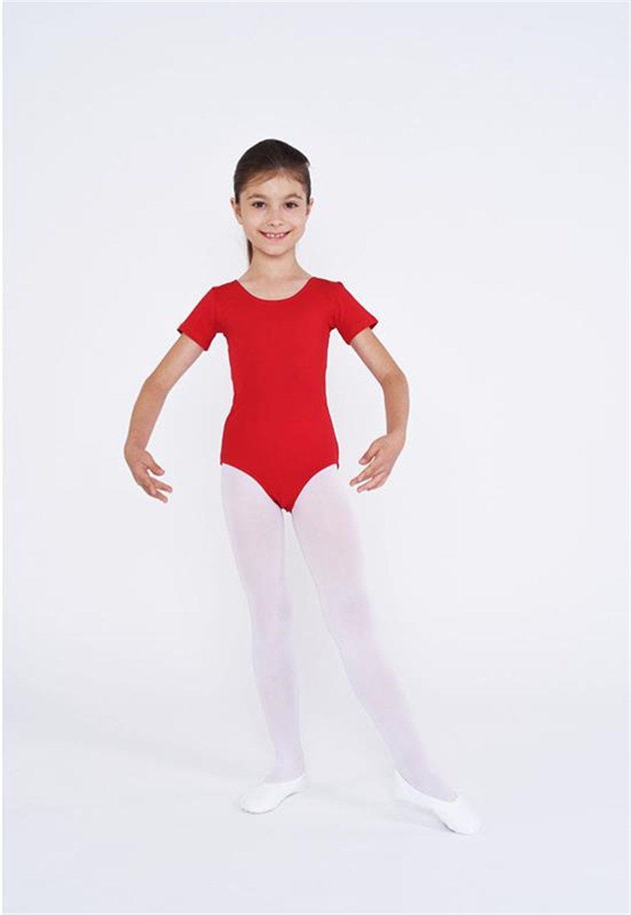 Kısa Kollu Klasik Mayo Dans Bale Cimnastik