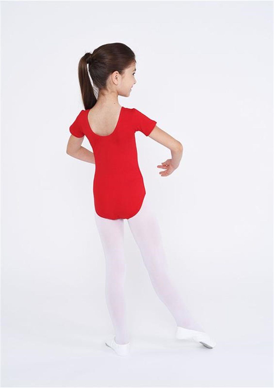 Kısa Kollu Klasik Mayo Dans Bale Cimnastik