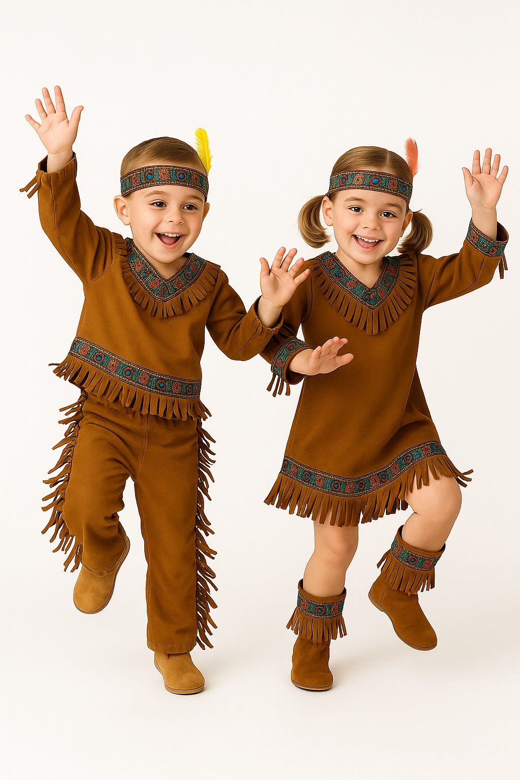 Kızılderili Kız Çocuk Kostümü UK-14