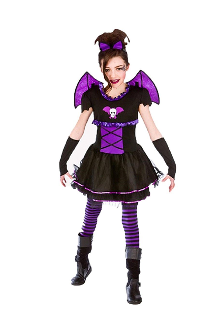 Mor Yarasa Kız Çocuk Kostümü MSL-59