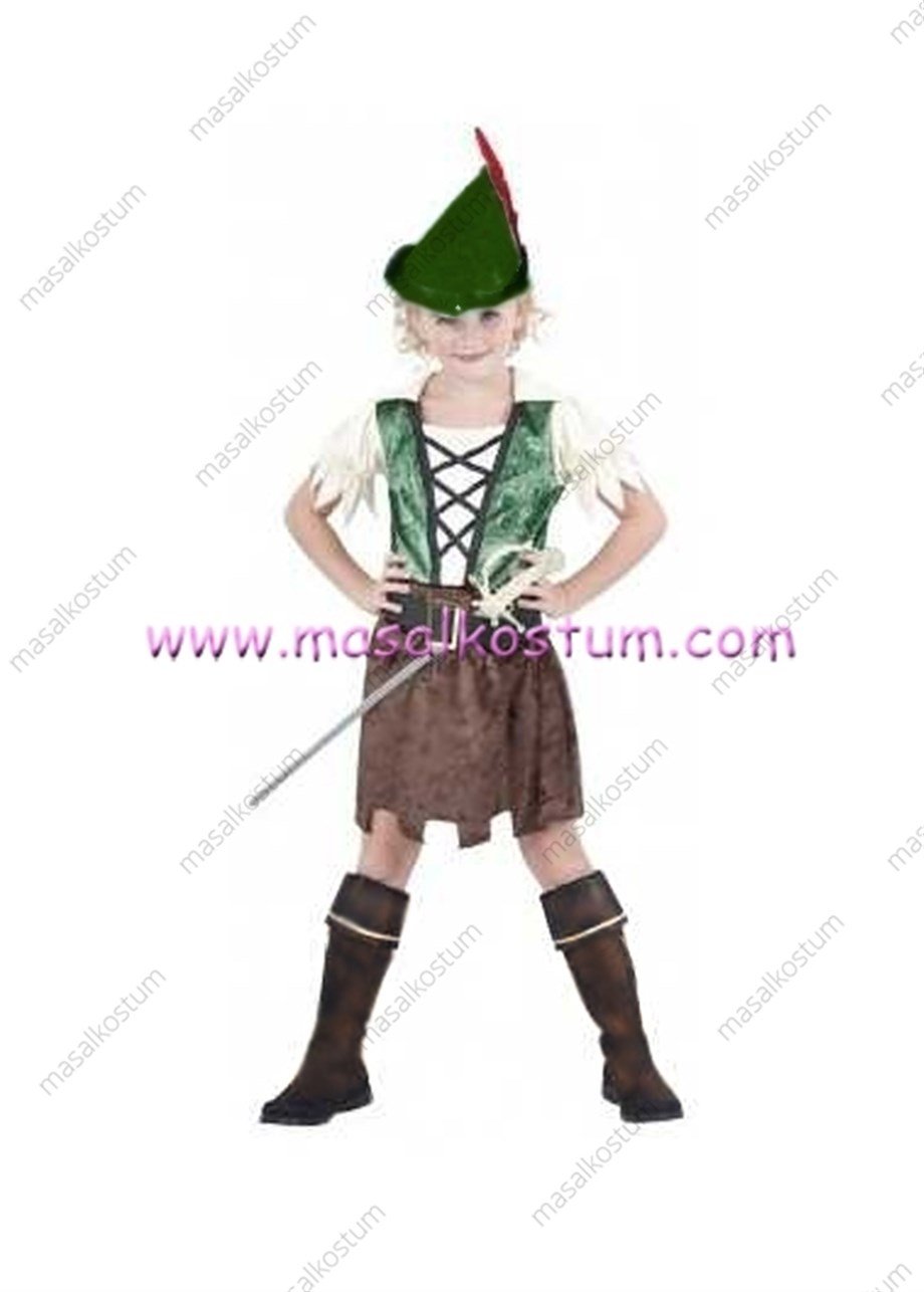 Robin Hood Kız Çocuk Kostümü