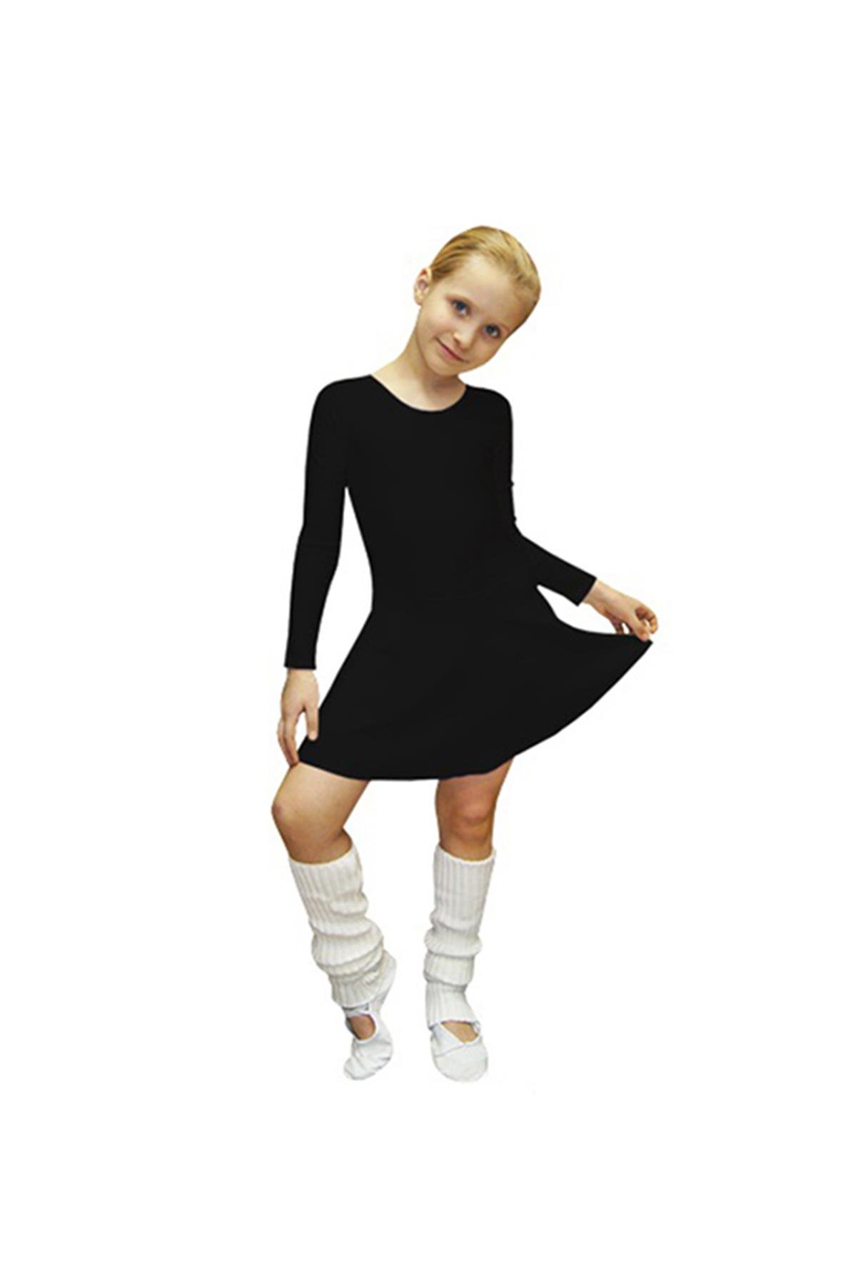 Uzun Kol Etekli Çalışma Mayosu Dans Bale Cimnastik GYM-05