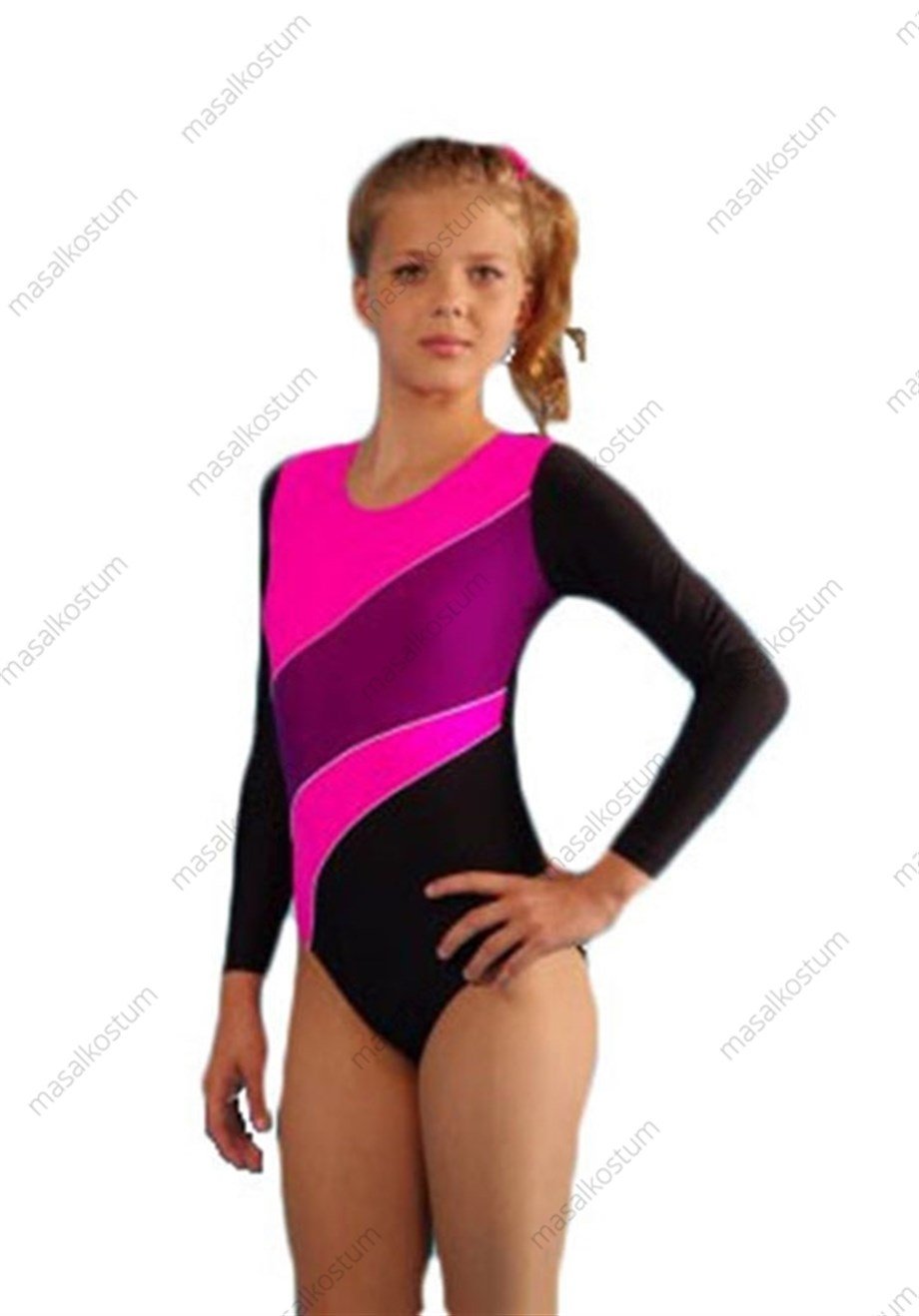 Uzun Kollu Parçalı Biyeli Mayo