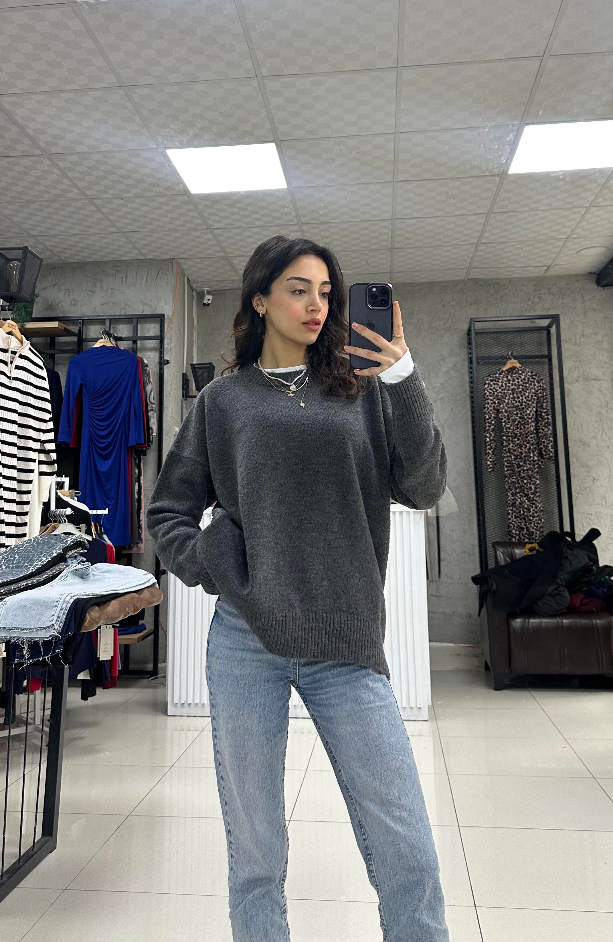 BASIC GRİ KAZAK
