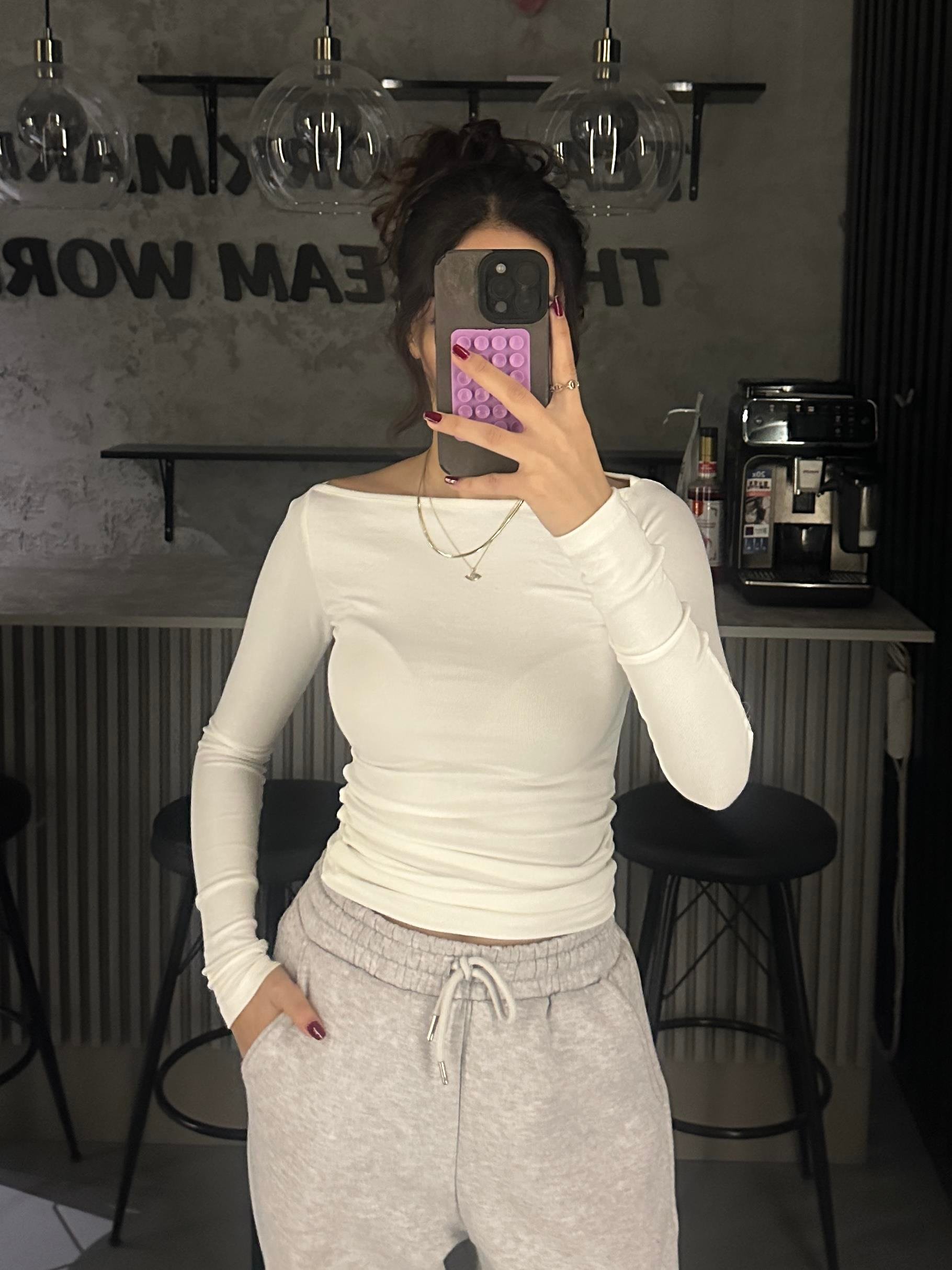 BEYAZ KAYIK YAKA BODY