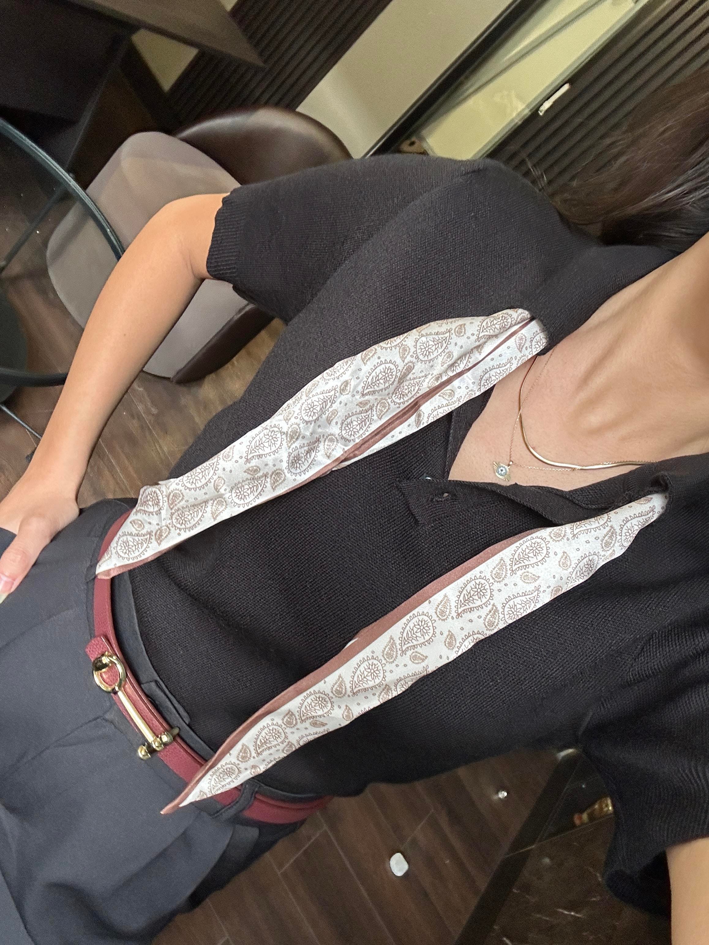 FULARLI POLO YAKA SİYAH TRİKO 