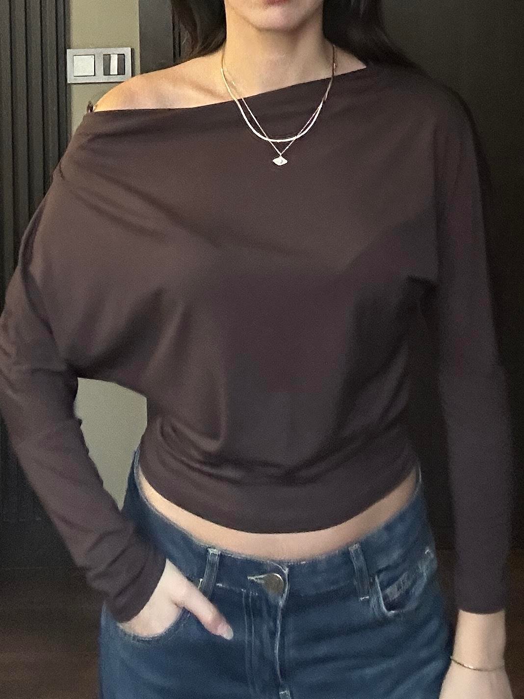 KAHVE DÜŞÜK OMUZ BOL BODY