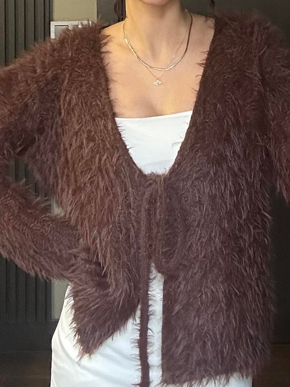 KAHVE SAKALLI BAĞLAMA YUMOŞ  HIRKA