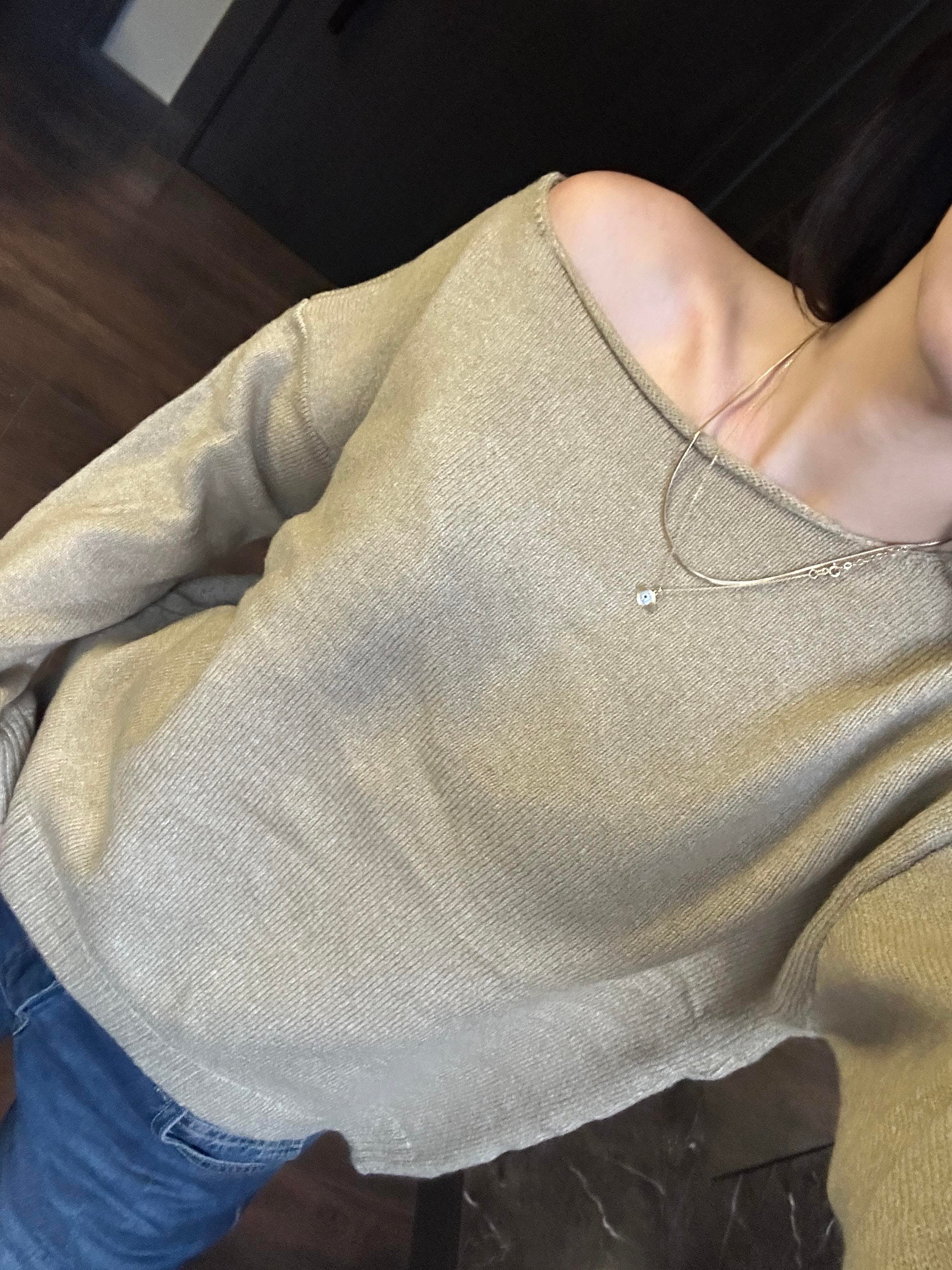 KAYIK YAKA OVERSIZE FISTIK YEŞİLİ KAZAK