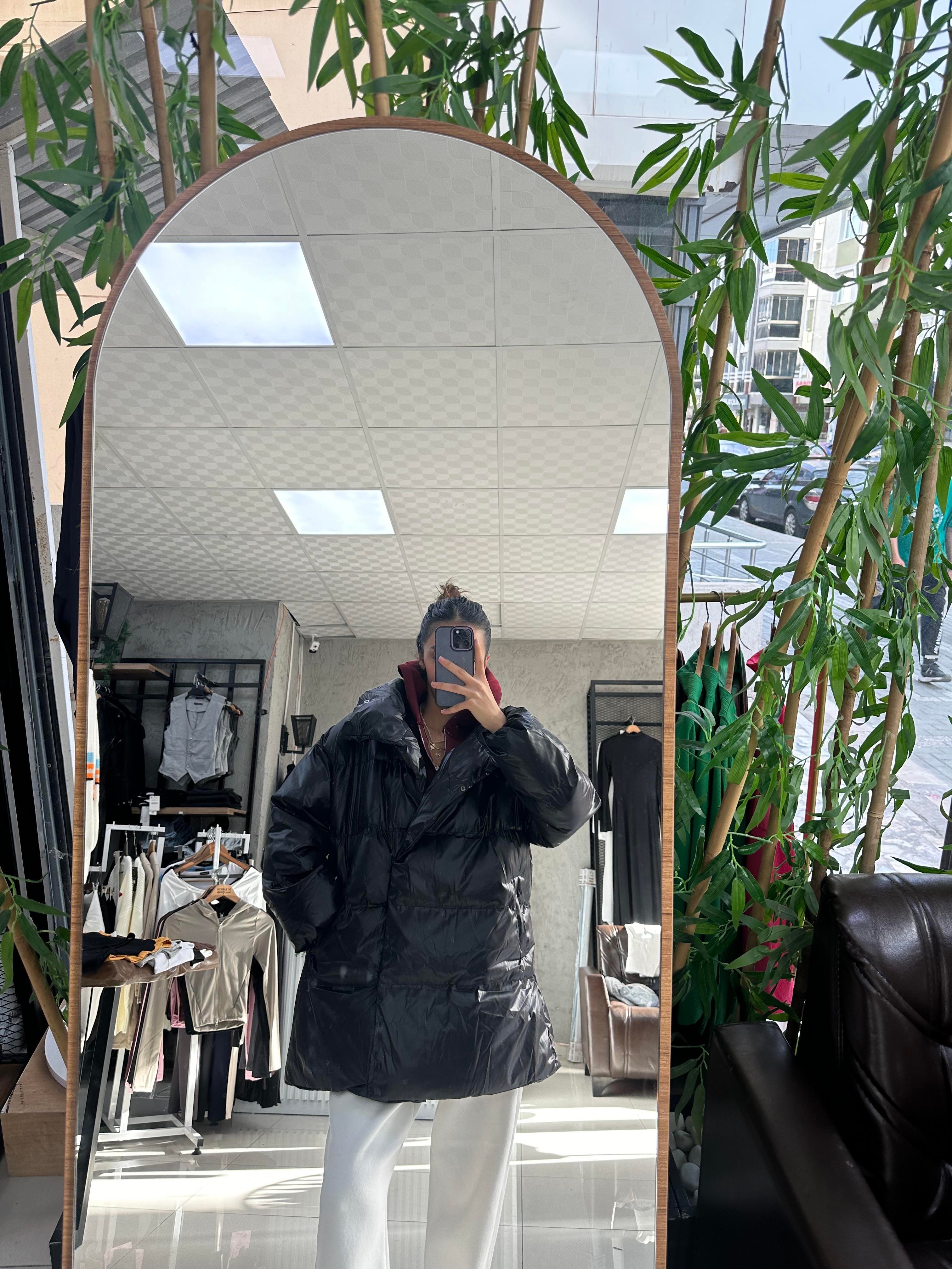 SİYAH BERSHKA ŞİŞME MONT