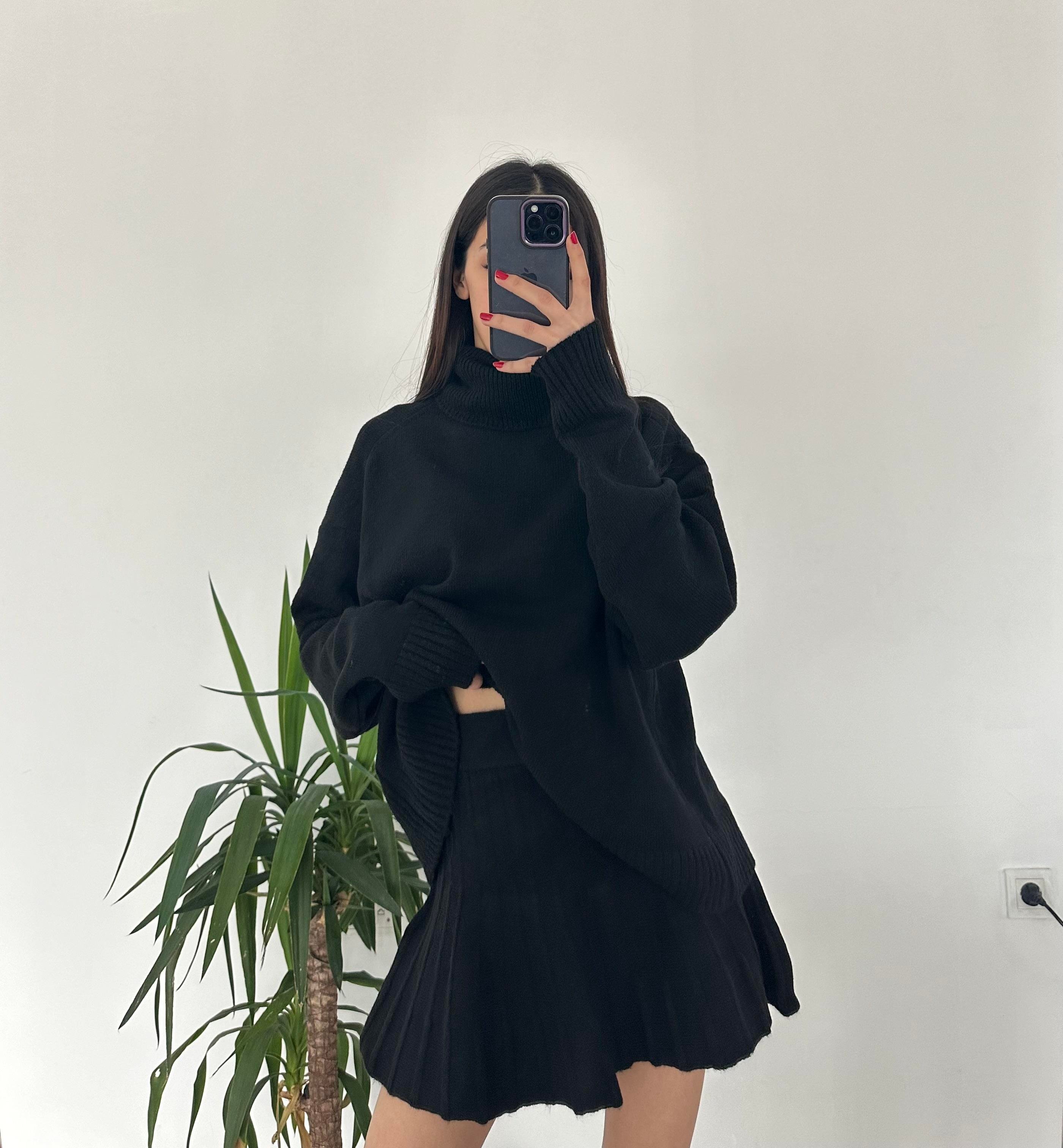 ZARA TRİKO SİYAH ETEK TAKIM