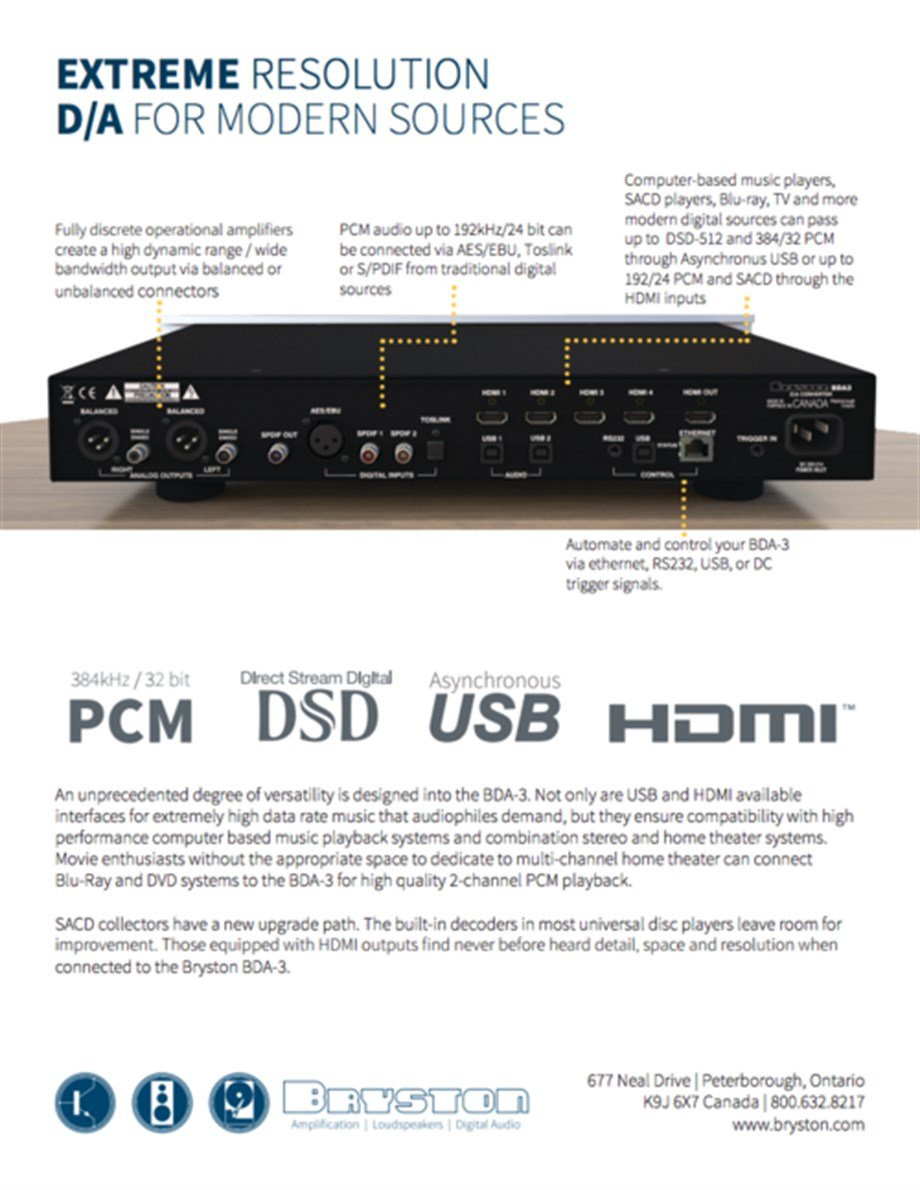 BRYSTON BDA-3 DAC