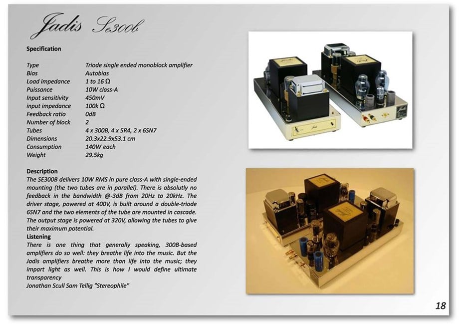 JADIS SE 300 B TUBE POWER AMPLIFIER (ÇİFT)