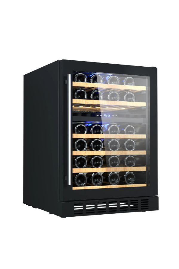 Berfmann 46 Şişe Kapasiteli Çift Bölmeli Tezgah Altı Şarap Saklama Dolabı Siyah BUW46-BG2