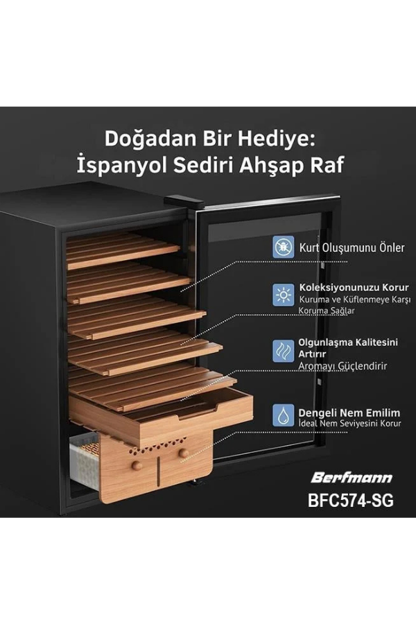 Berfmann 574 Puro Kapasiteli Solo Puro Saklama Dolabı BFC574-SG