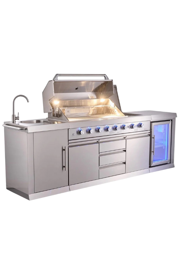 Berfmann 6+2 Barbekü ve Buzdolaplı Outdoor Mutfak BRGG-275S