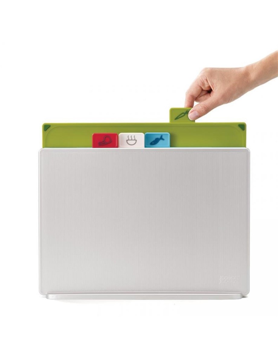 Joseph Joseph 60134 Index Büyük Boy Kesme Tahtası Seti – Gümüş