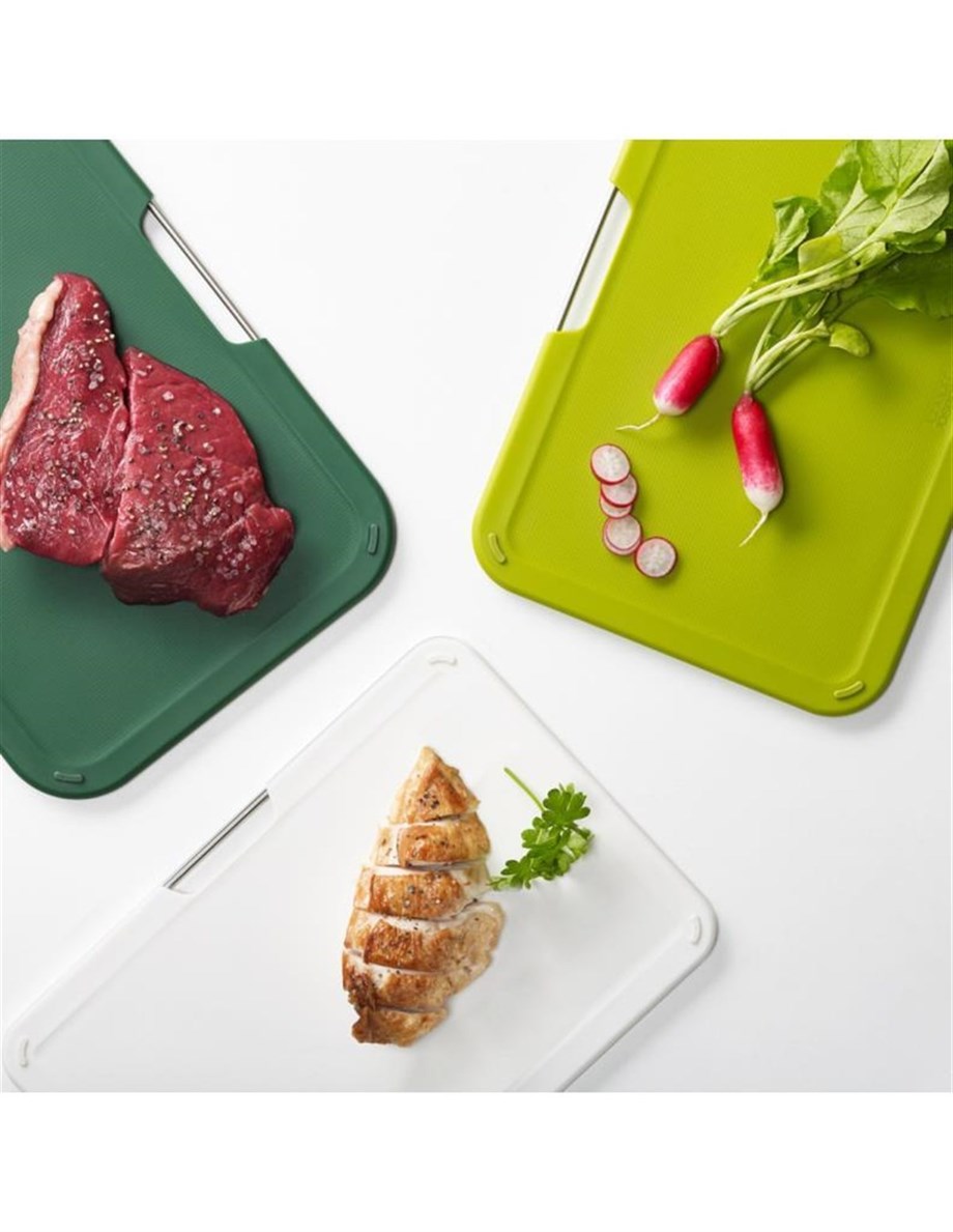 Joseph Joseph 60163 Küçük Boy Üçlü Kesme Tahtası Seti – Yeşil