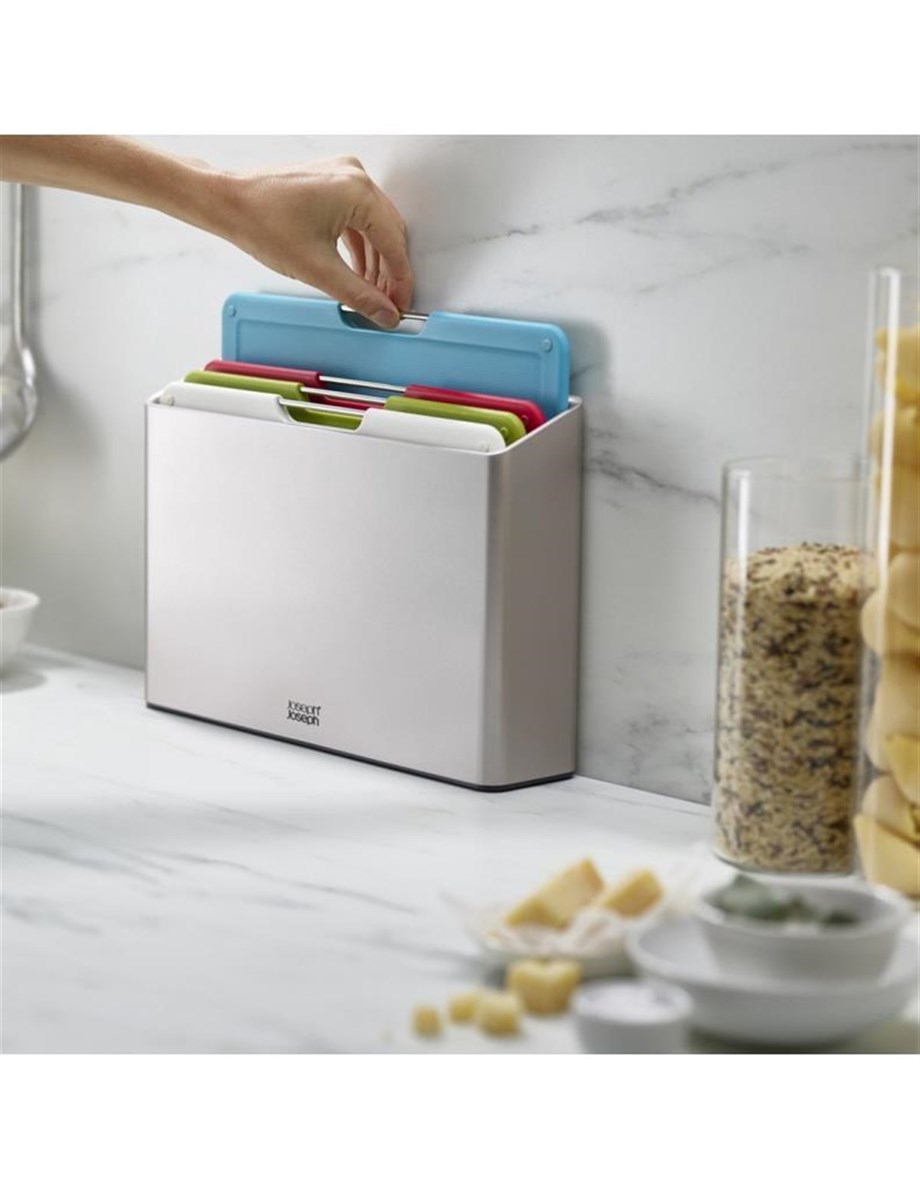 Joseph Joseph 60187 Folio Orta Boy Kesme Tahtası Seti – Gümüş