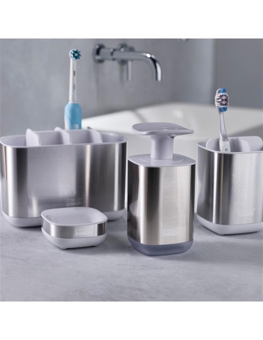 Joseph Joseph 70530 Easystore Steel Diş Fırçalık - Paslanmaz Çelik / Beyaz