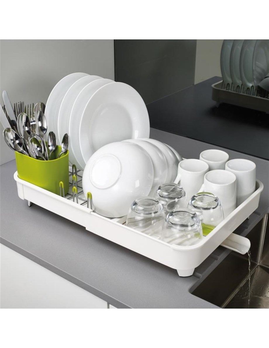 Joseph Joseph 85071 Extend Steel Genişletilebilir Bulaşıklık – Beyaz/Yeşil