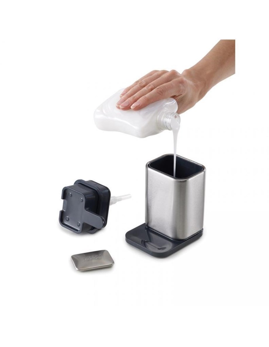 Joseph Joseph 85113 Surface Paslanmaz Sabun Pompası & Bar Set - Paslanmaz Çelik