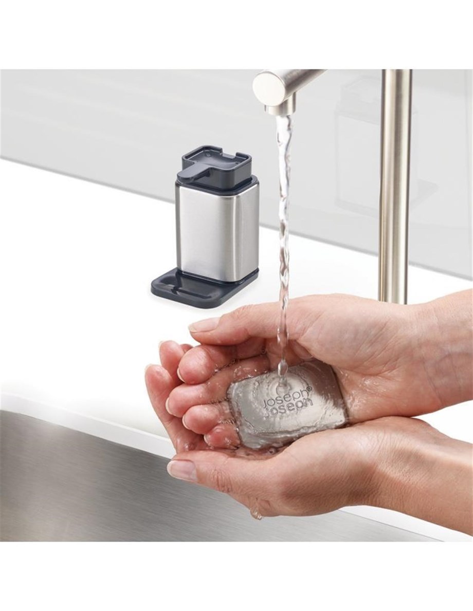 Joseph Joseph 85113 Surface Paslanmaz Sabun Pompası & Bar Set - Paslanmaz Çelik