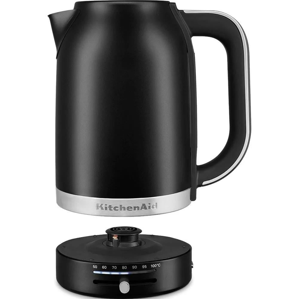 KitchenAid 1,7 L Isı Ayarlı  Su Istıcısı KEK1701 Black Matte-EBM
