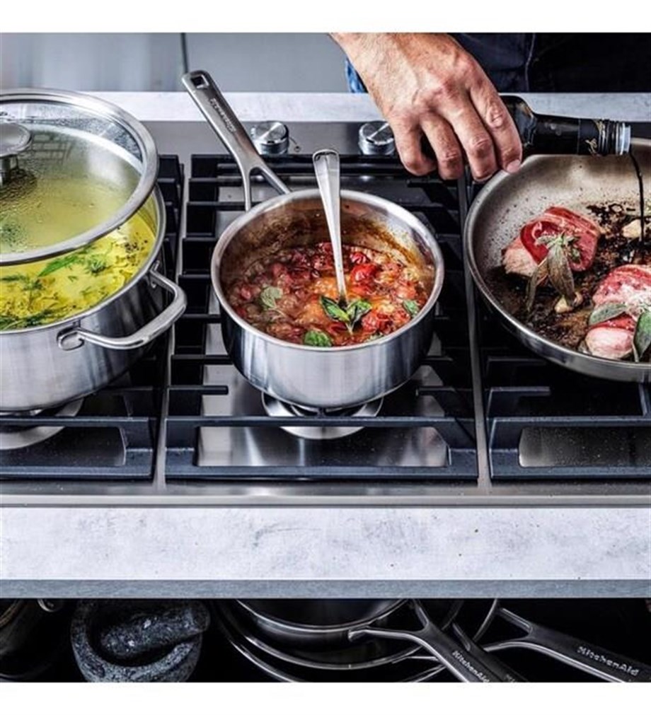 KitchenAid CC003256-001 3-Kat Paslanmaz Çelik Sos Tenceresi - 16 Cm.