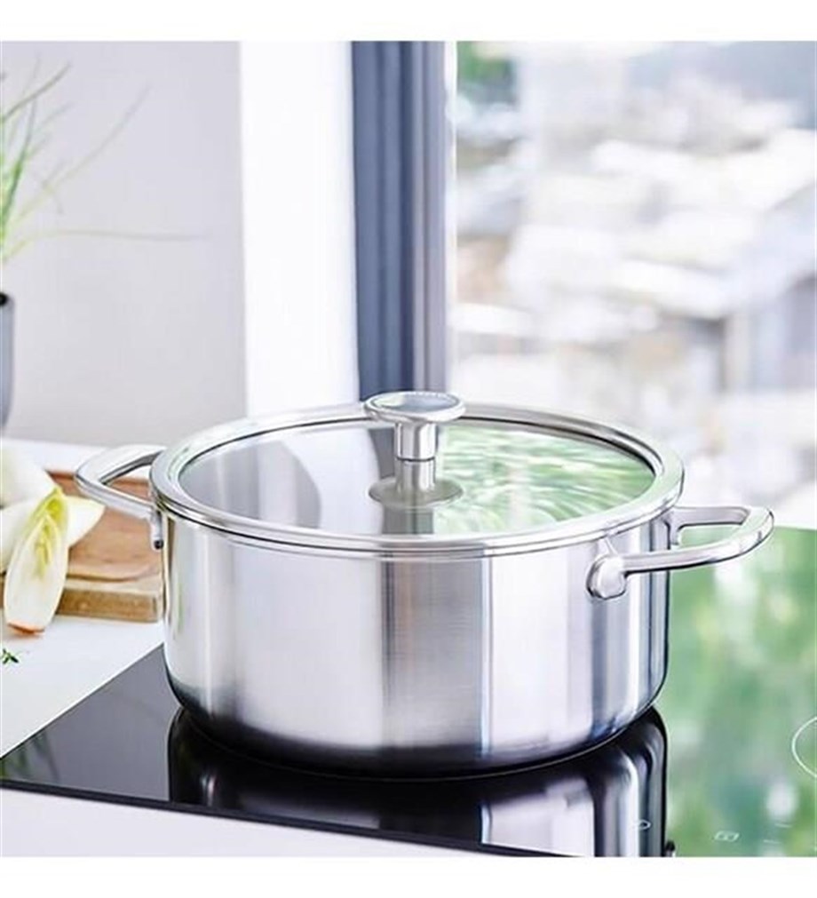 KitchenAid CC003259-001 3-Kat Paslanmaz Çelik Tencere - 20 Cm.