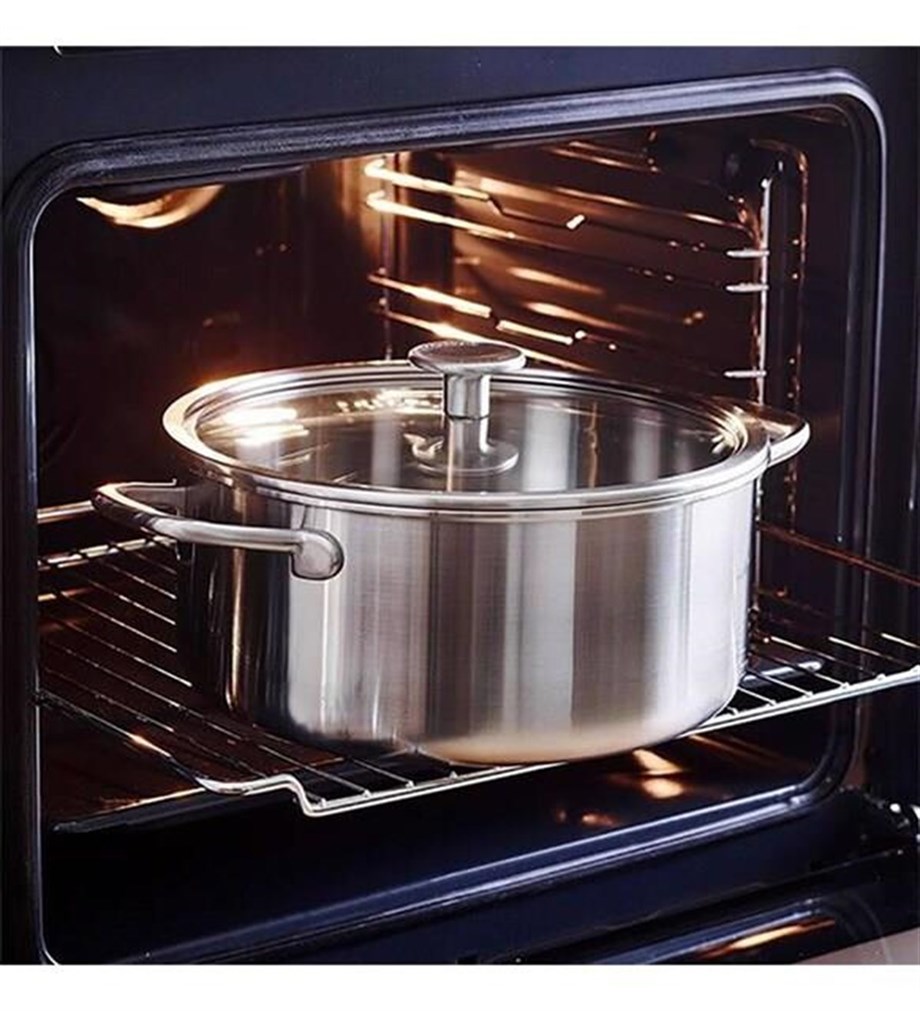 KitchenAid CC003259-001 3-Kat Paslanmaz Çelik Tencere - 20 Cm.