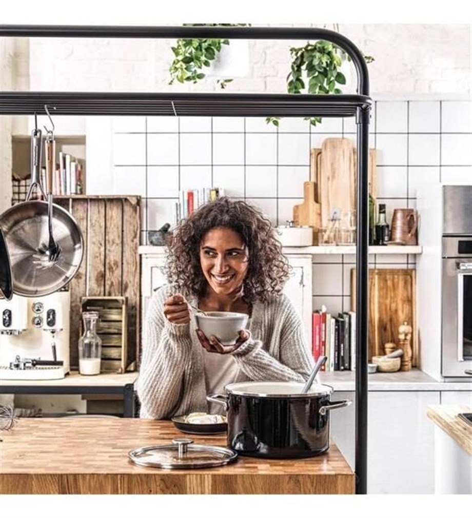 KitchenAid CC003265-001 Artisan Çelik Tencere Onyx Black - 20 Cm | 3,7 L