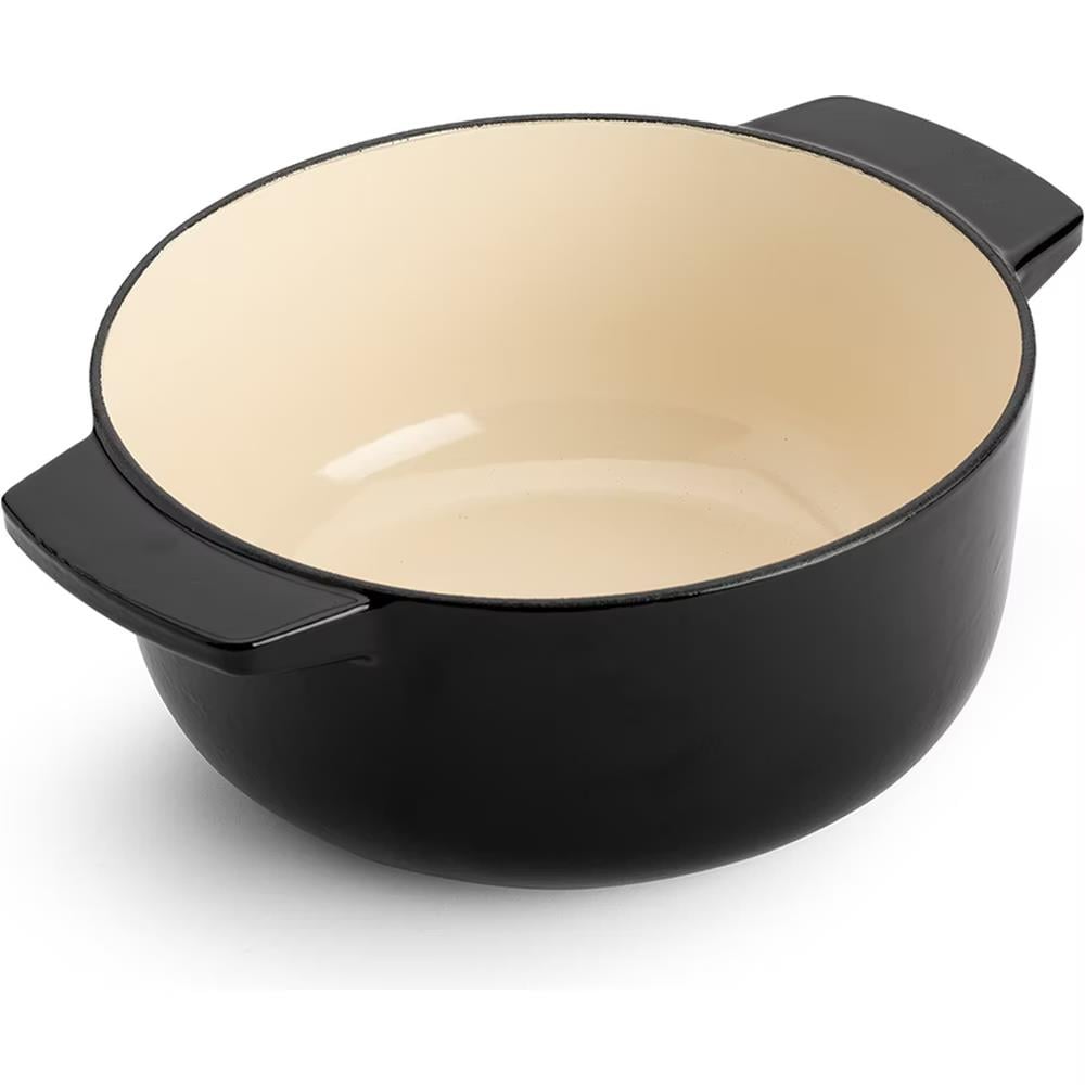 KitchenAid Kapaklı Döküm Demir Tencere 22 cm / 3.3 L Onyx Black
