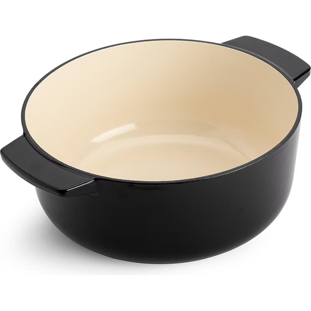 KitchenAid Kapaklı Döküm Demir Tencere 26 cm Onyx Black