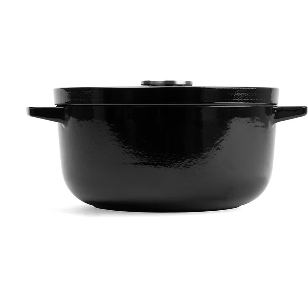 KitchenAid Kapaklı Döküm Demir Tencere 22 cm / 3.3 L Onyx Black