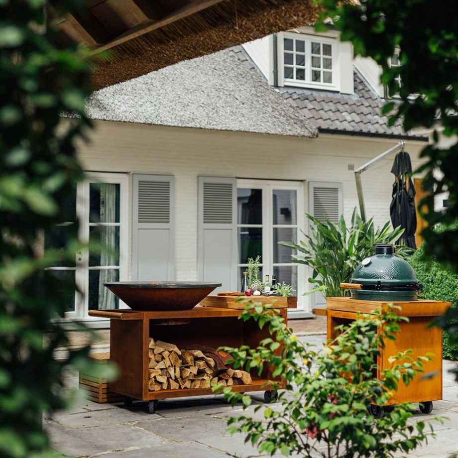 Ofyr Tekerlekli ve Tik Odun Çalışma Tezgahlı Korten Pişirme 1-100-PRO-T