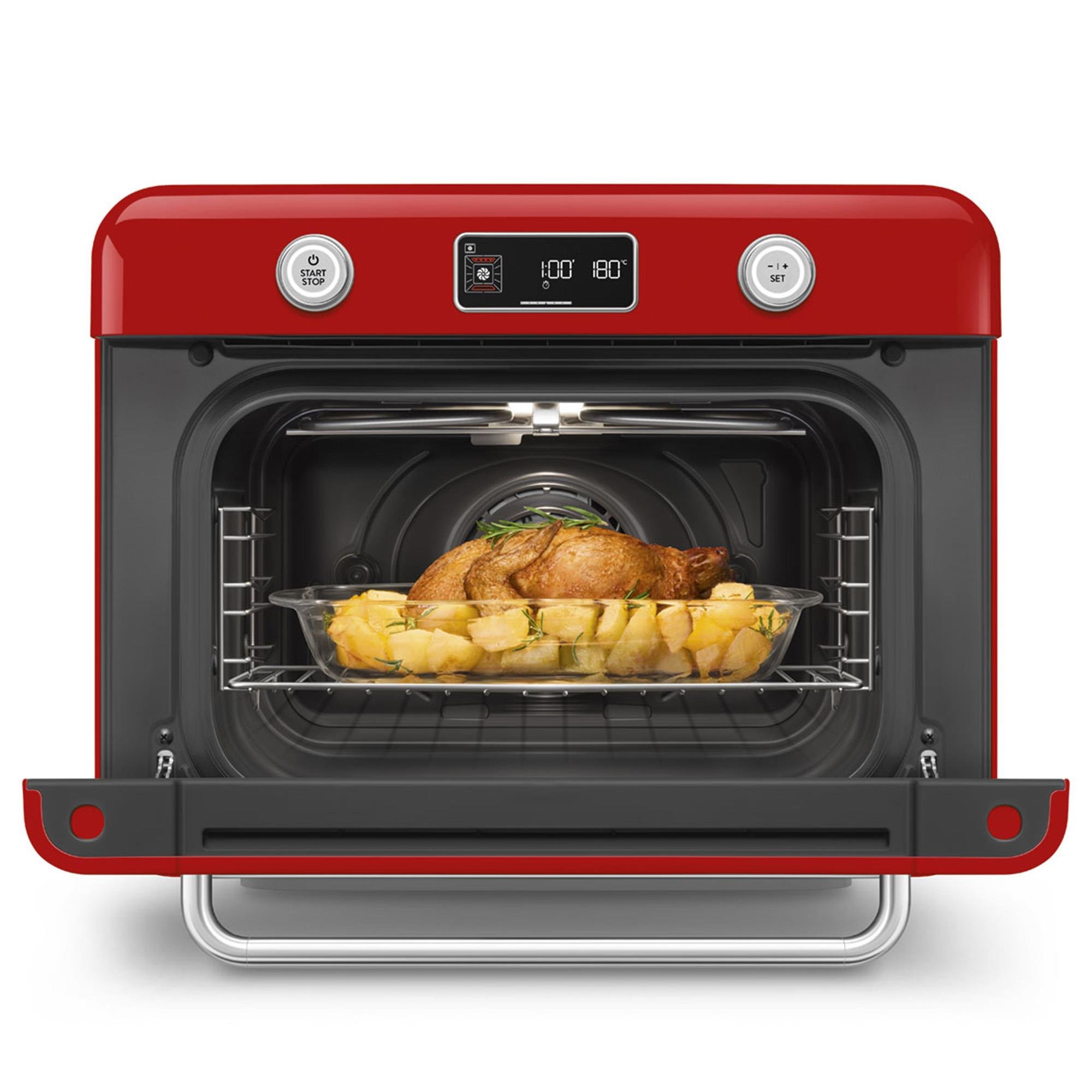 SMEG 50's Style Retro Kırmızı Buharlı Fırın COF01RDEU