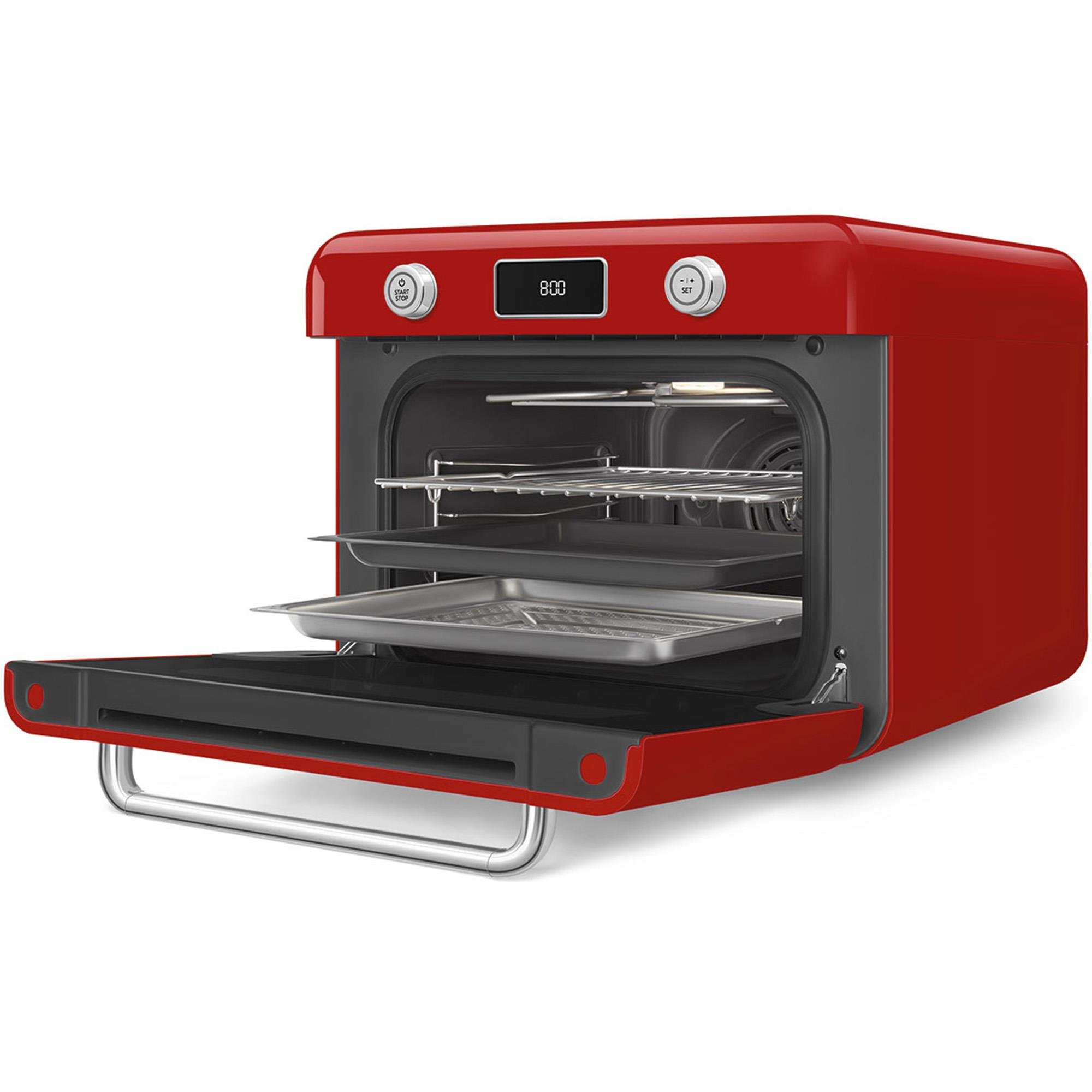 SMEG 50's Style Retro Kırmızı Buharlı Fırın COF01RDEU