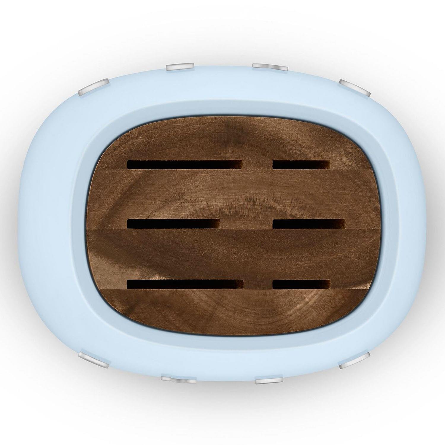 SMEG 50's Style Retro Pastel Mavi Standlı Bıçak Seti KBSF02PB