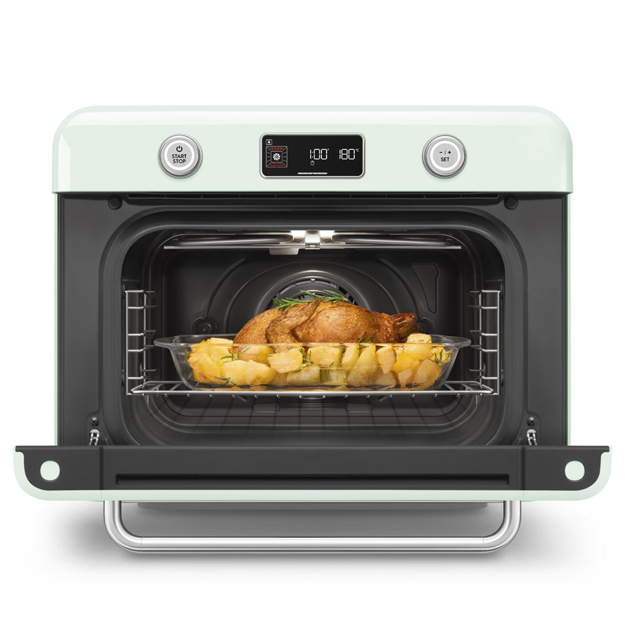 SMEG 50's Style Retro Pastel Yeşil Buharlı Fırın COF01PGEU